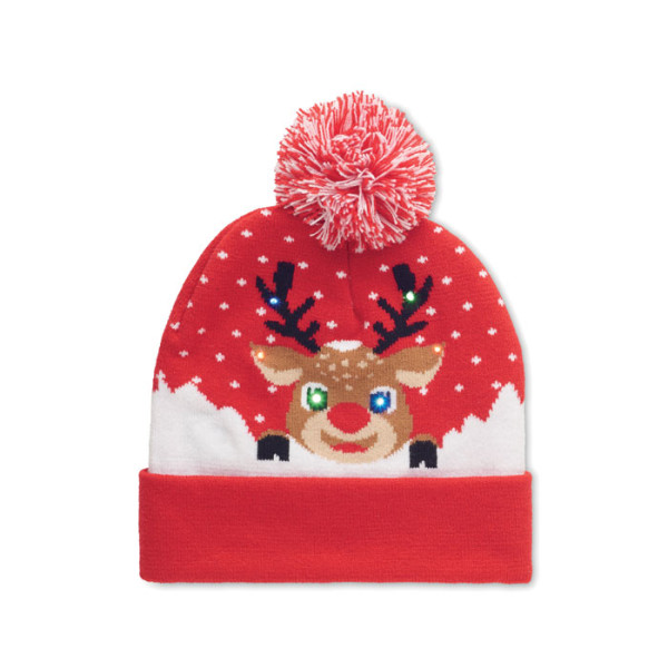 Christmas knitted hat with 6 LED