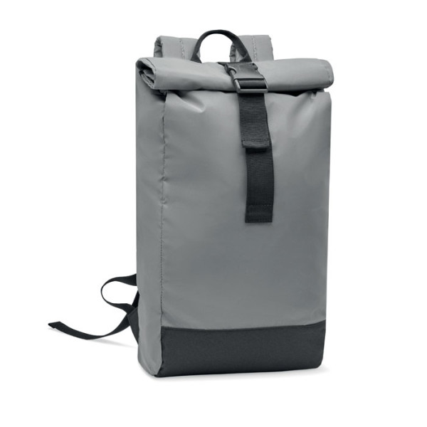 BRIGHT ROLLPACK roll-up backpack made of highly reflective polyester
