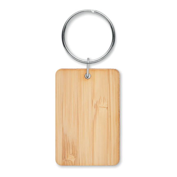 Rectangular bamboo keychain ANGLEBOO