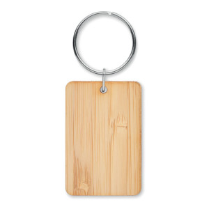 Rectangular bamboo keychain ANGLEBOO - Reklamnepredmety