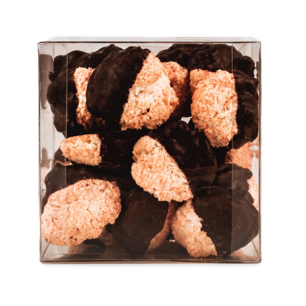 Coconuts semi-dipped in Belgian chocolate - 300g