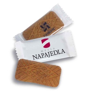 Caramel biscuit in promotional packaging, 6 g - Reklamnepredmety