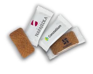 Caramelized biscuit in advertising packaging - Reklamnepredmety
