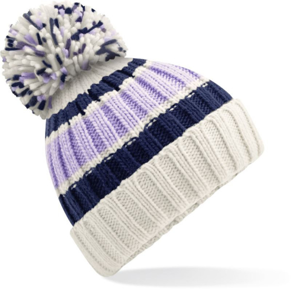 Knitted hat with Hygge stripes