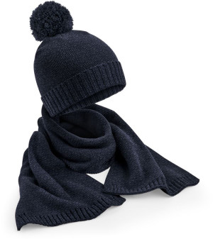 Gift set with knitted hat and scarf - Reklamnepredmety