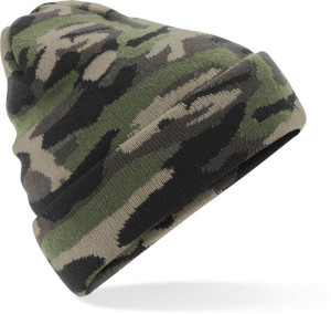 Knitted cap with Camo cuff - Reklamnepredmety