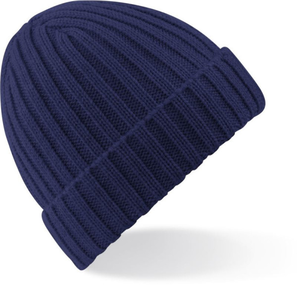 Knitted Beanie with Chunky Cuff