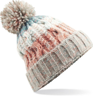 Knitted cap with Corkscrew pom-pom - Reklamnepredmety