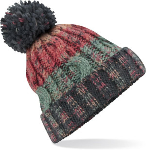 Knitted cap with Corkscrew pom-pom - Reklamnepredmety
