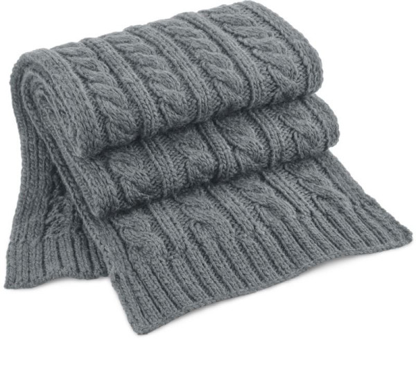 Mottled knitted scarf