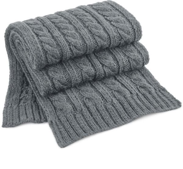 Mottled knitted scarf