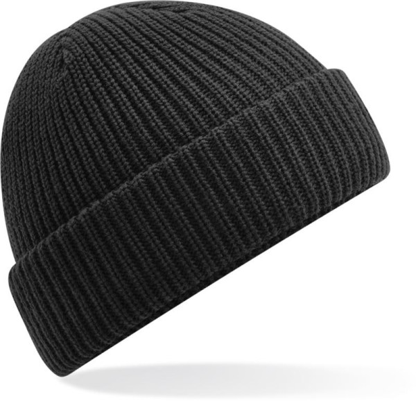 Water-repellent knitted cap with cuff