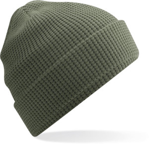Knitted bio cap with waffle knit - Reklamnepredmety