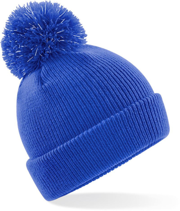 Children's knitted hat with pom pom "Reflective"