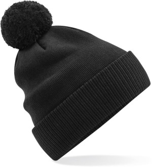 Organic knitted hat with pompom "Snowstar®" - Reklamnepredmety