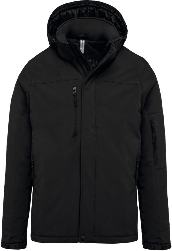 Men's 3-layer softshell parka with hood