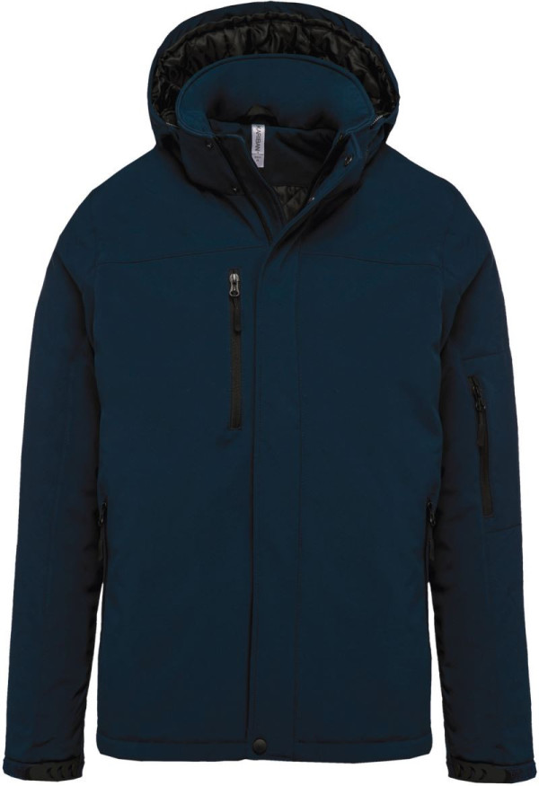 Men's 3-layer softshell parka with hood