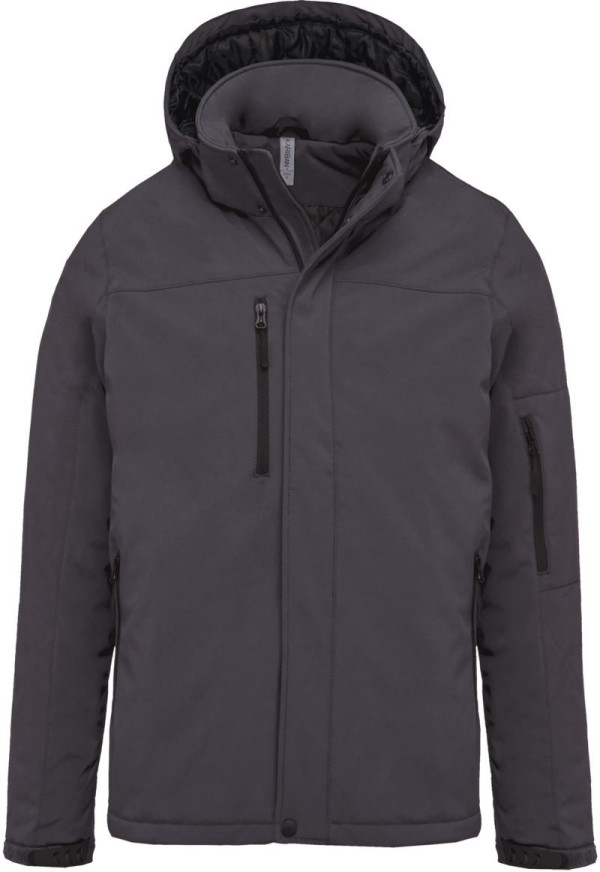 Men's 3-layer softshell parka with hood