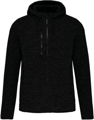 Melange Kariban ProAct Men's Knitted Fleece Jacket with Hood - Reklamnepredmety