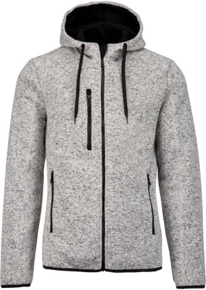 Melange Kariban ProAct Men's Knitted Fleece Jacket with Hood - Reklamnepredmety