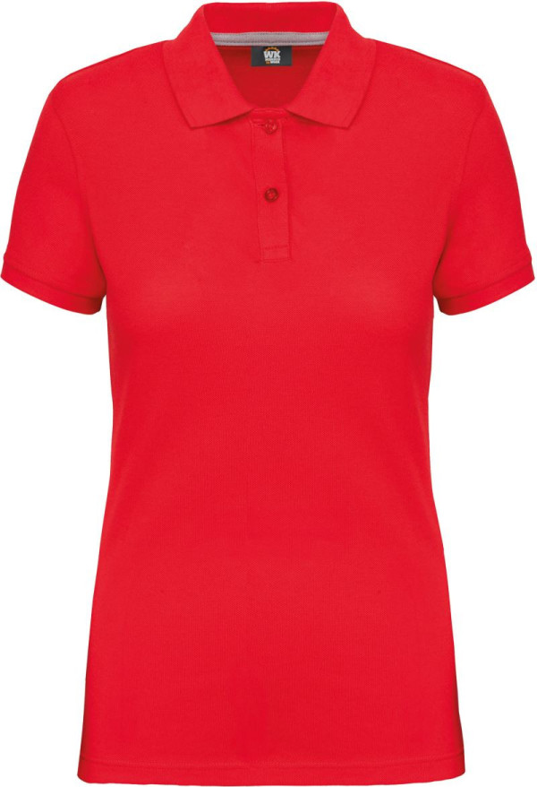 Women's work pique polo in heavy cotton