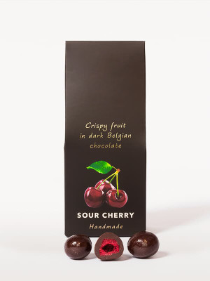 Sour cherry in dark chocolate 80g - hand made edition - Reklamnepredmety