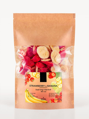 Freeze-dried strawberry and banana 110g - Reklamnepredmety