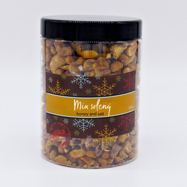 Mixture of nuts in honey and salt 550g