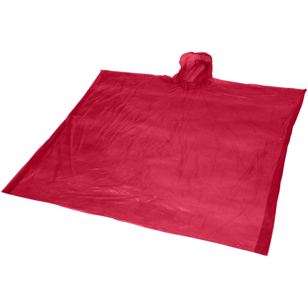 GRS recycled disposable Mayan rain poncho with storage bag