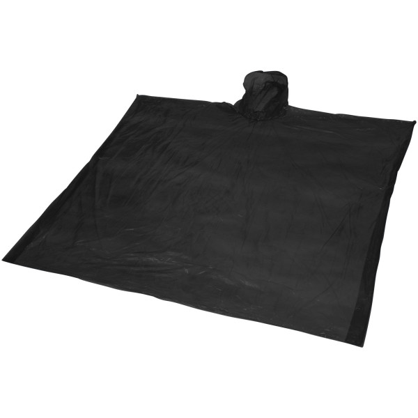 GRS recycled disposable Mayan rain poncho with storage bag