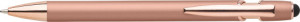 Hliníkové KP s modrou náplní, stylusem a detaily v barvě růžového zlata - Reklamnepredmety
