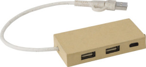USB hub s bambusovým povrchem - Reklamnepredmety