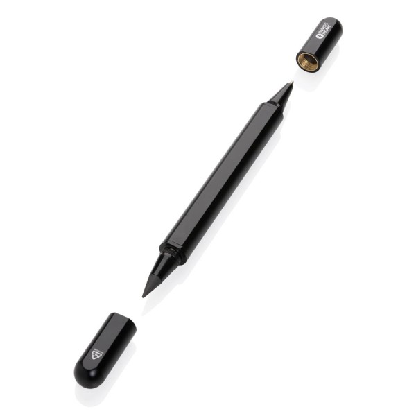 Swiss Peak Storm RCS recycled aluminum dual tip pen