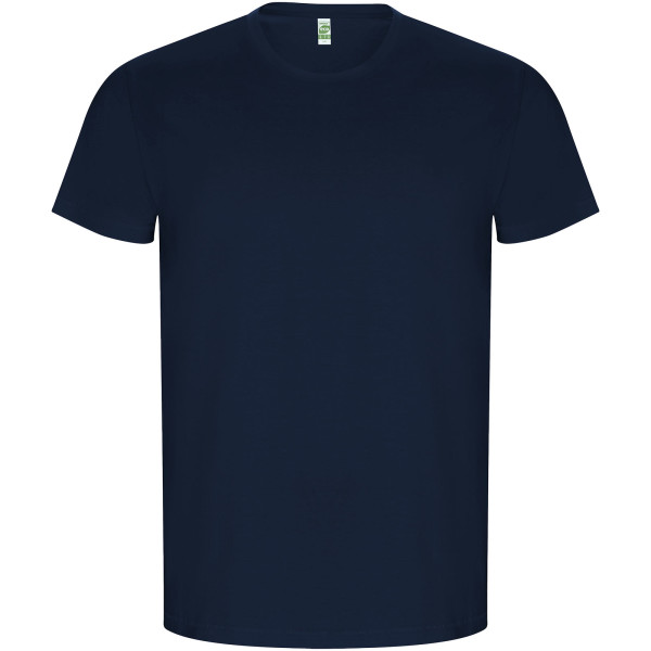 Golden men's t-shirt with short sleeves