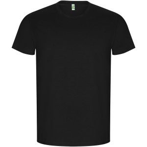 Golden men's t-shirt with short sleeves - Reklamnepredmety