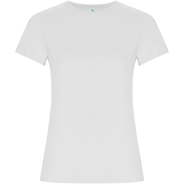 Golden women's t-shirt with short sleeves