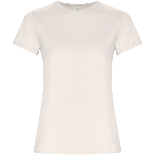 Golden women's t-shirt with short sleeves