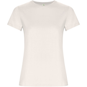 Golden women's t-shirt with short sleeves - Reklamnepredmety