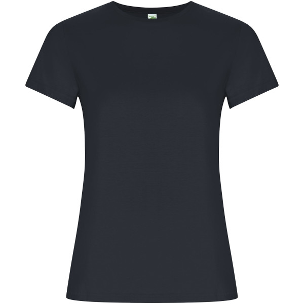 Golden women's t-shirt with short sleeves