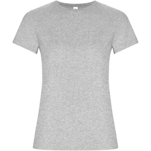 Golden women's t-shirt with short sleeves