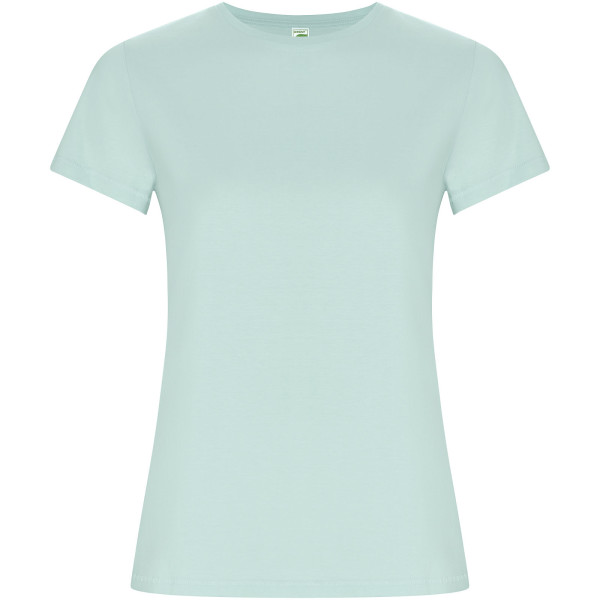 Golden women's t-shirt with short sleeves