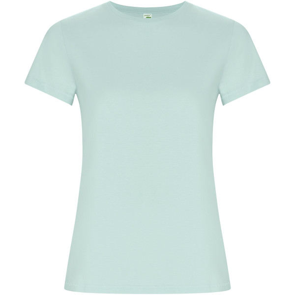 Golden women's t-shirt with short sleeves