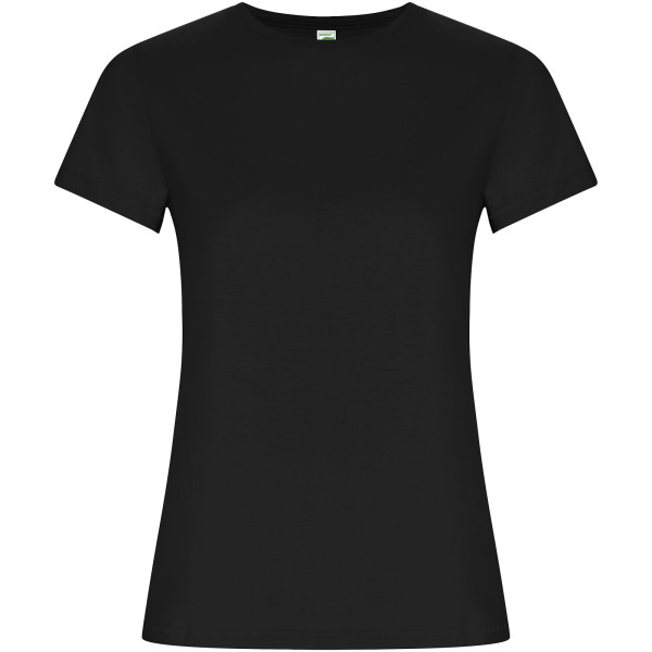 Golden women's t-shirt with short sleeves
