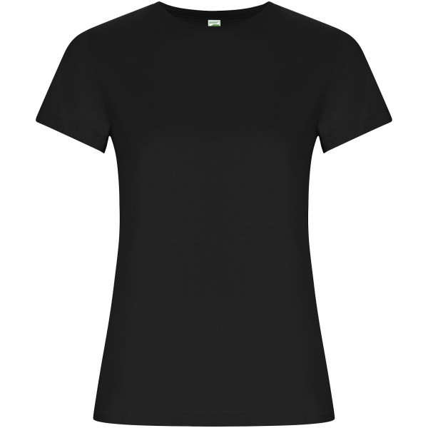 Golden women's t-shirt with short sleeves