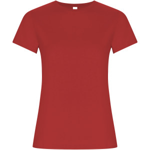 Golden women's t-shirt with short sleeves - Reklamnepredmety