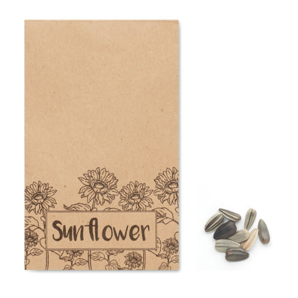 Sunflower seeds in GIRASOL packaging.