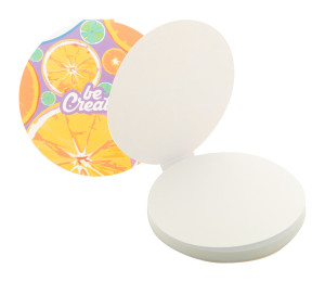 CreaStick Circle notepad with self-adhesive notes to order - Reklamnepredmety