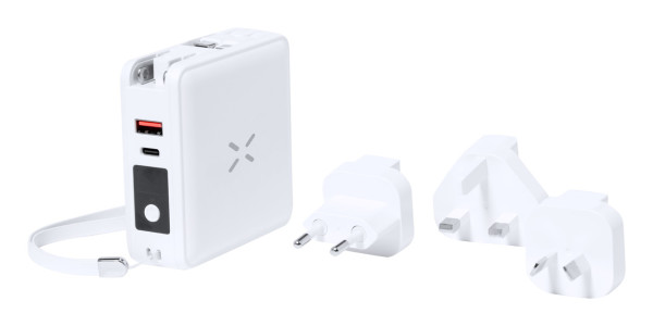 Joks travel adapter with power bank