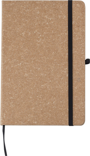 A5 lined notebook, 100 sheets, recycled leather - Reklamnepredmety