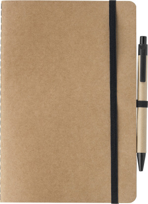 Notebook A5, unlined, 60 sheets and pen - Reklamnepredmety